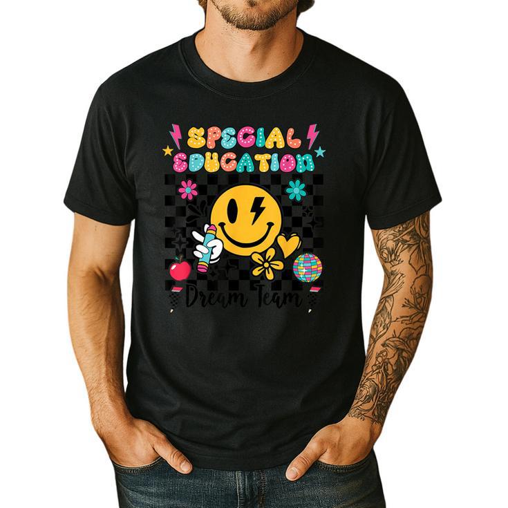 Retro Special Education Squad Groovy Dream Team Teacher Men's Casual T-Shirt Retro Special Education Squad Groovy Dream Team Teacher Men's Casual T-Shirt