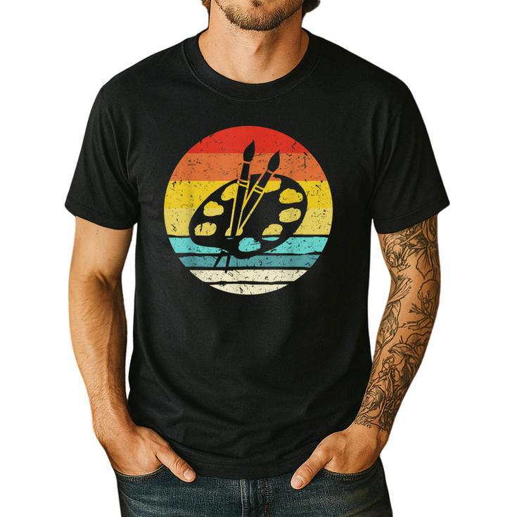 Retro Vintage Paint Palette Costume Artist Art Teacher Men Women Men's Casual T-Shirt