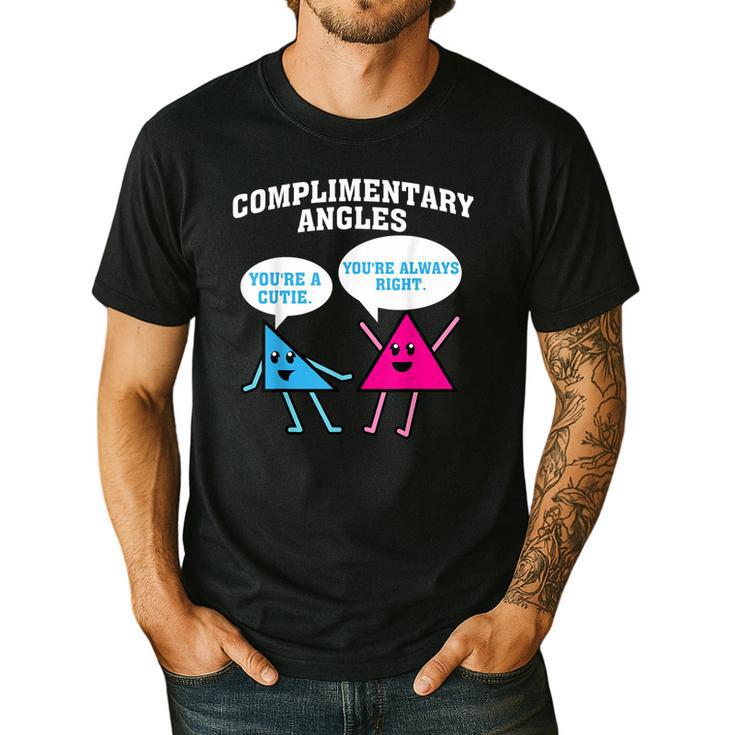 Right Acute Triangle Math Teacher Cool Geometry Men's Casual T-Shirt