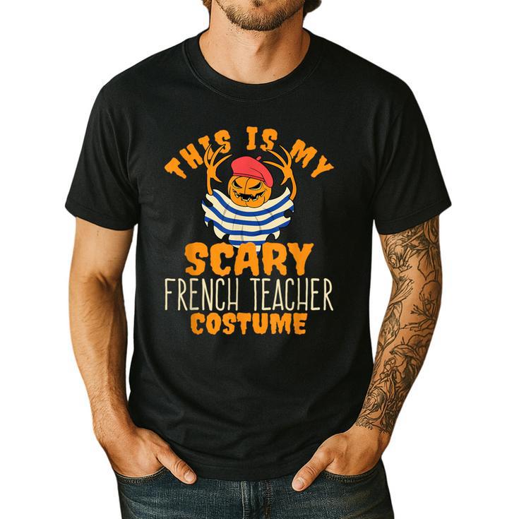 This Is My Scary French Teacher Costume Halloween Men's Casual T-Shirt