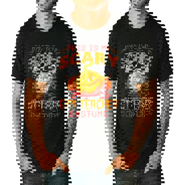 This Is My Scary Gym Teacher Costume Pumpkin Halloween Men Women Men&#x27;s Casual T-Shirt