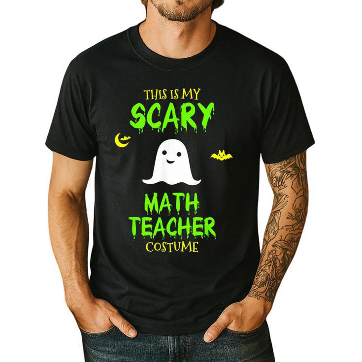 Scary Math Teacher Costume Halloween Lazy Easy Christmas Men's Casual T-Shirt