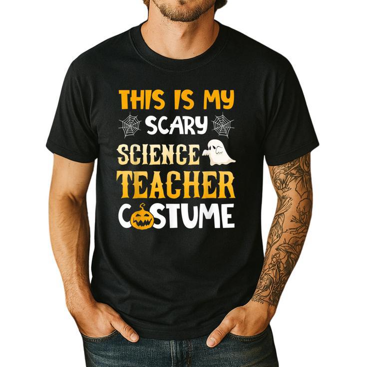 This Is My Scary Science Teacher Halloween Costumes Men Women Kids Men's Casual T-Shirt