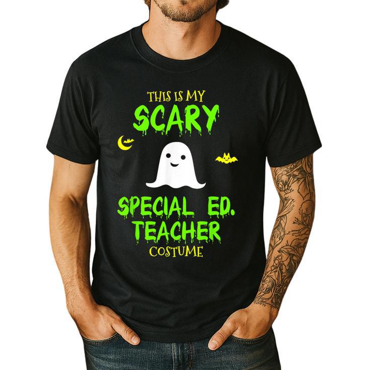 Scary Special Education Ed Teacher Costume Halloween Easy Men's Casual T-Shirt