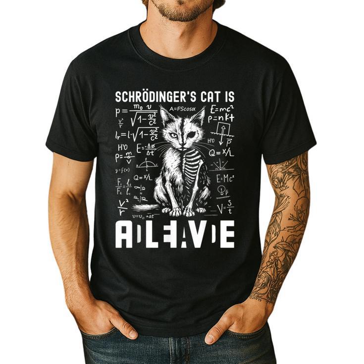 Schrodinger's Cat Dead And Alive Physics Teacher Men's Casual T-Shirt