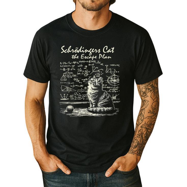 SchröDinger's Cat Escape Plan Science Teacher For Men Women Kids Men's Casual T-Shirt