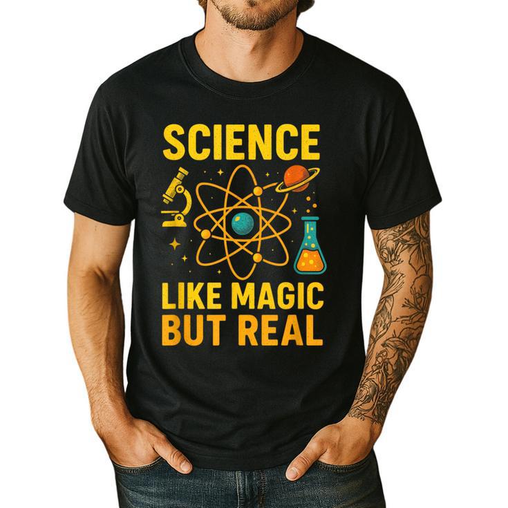 Science Like Magic But Real Nerdy Teacher Men's Casual T-Shirt
