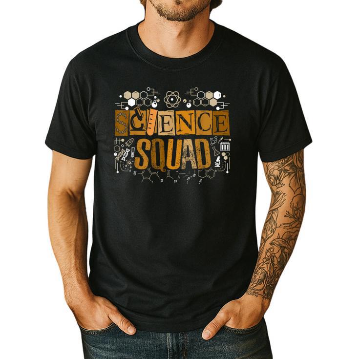 Science Squad Teacher STEM Chemistry Biology Physics Men's Casual T-Shirt