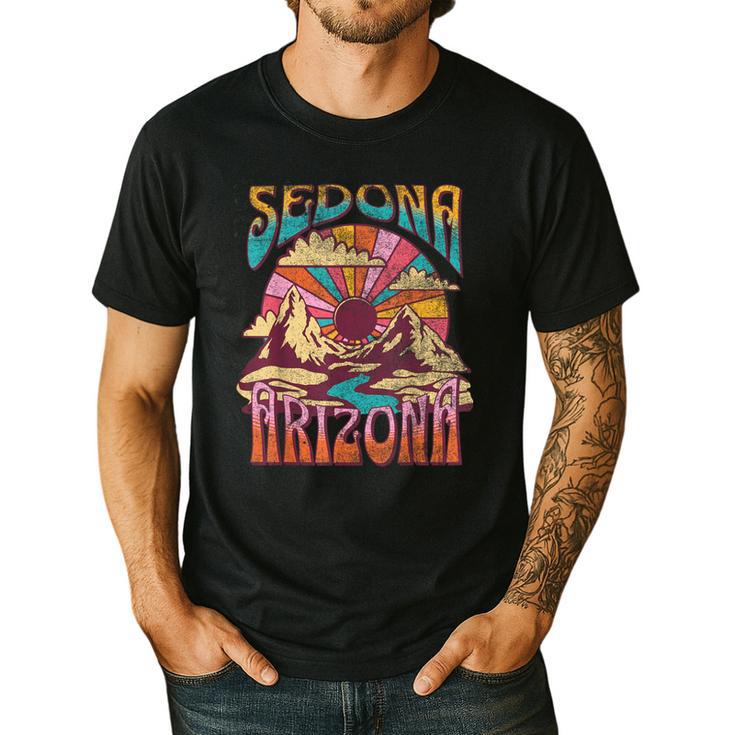 Sedona Arizona Nature Hiking Mountains Outdoors Vintage Men's Casual T-Shirt