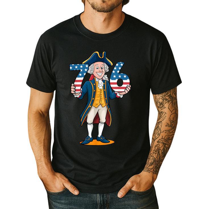 Six Seven 6 7 7 6 George Washington Teacher American Men's Casual T-Shirt