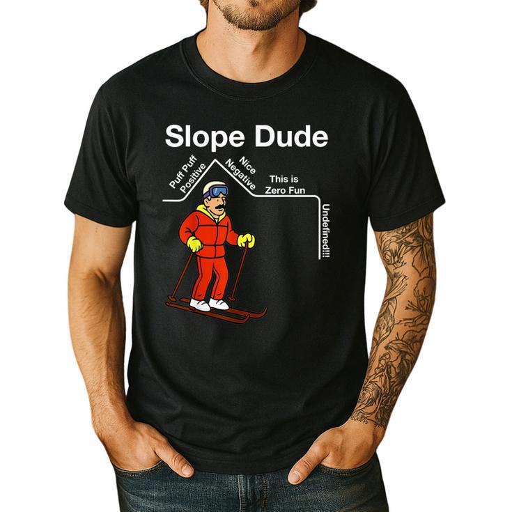 Slope Dude Algebra Geometry Middle School Math Teacher Men's Casual T-Shirt