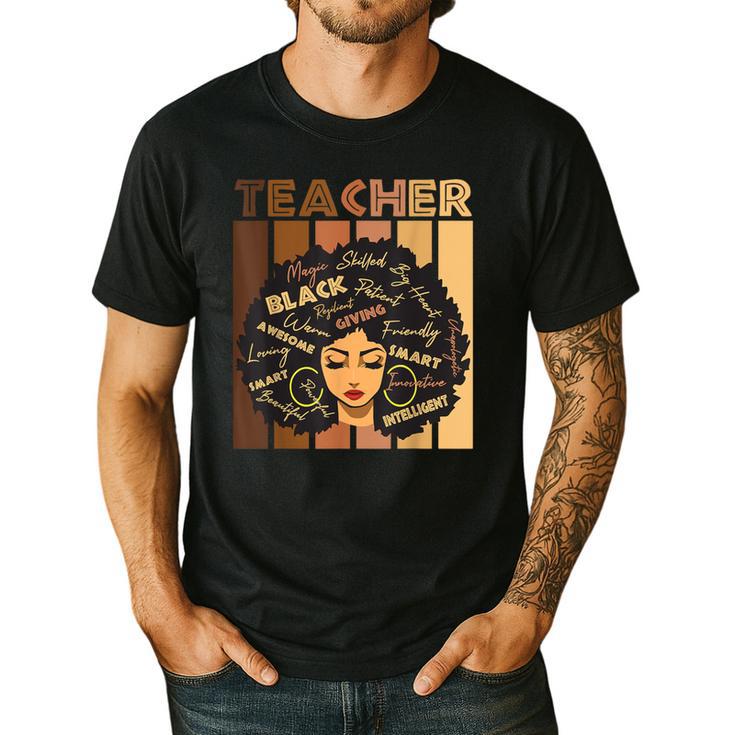 Smart Teacher Afro Girl Melanin African American Wowen Men's Casual T-Shirt