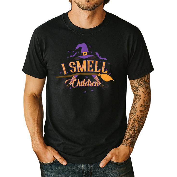 I Smell Children Wicked Cute Kindergarten Teacher Halloween Men's Casual T-Shirt