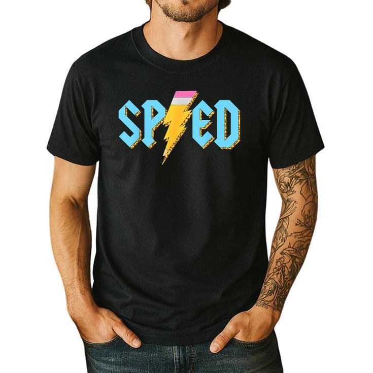 Special Education SPED Rocks Teacher Back To School Rock Men's Casual T-Shirt