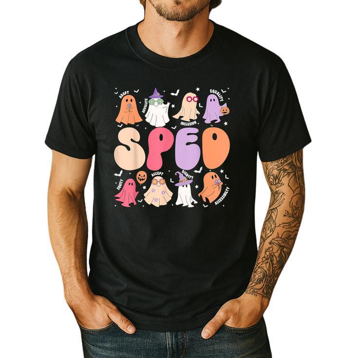 Special Education Teacher Ghosts Halloween SPED Teacher Men's Casual T-Shirt