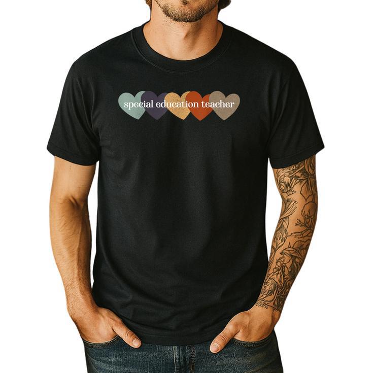 Special Education Teacher Heart Back To School Teach Rainbow Men Women Girls Kids Men's Casual T-Shirt Special Education Teacher Heart Back To School Teach Rainbow Men Women Girls Kids Men's Casual T-Shirt