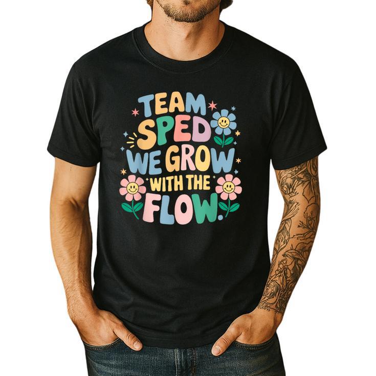 Special Education Teacher Team SPED Grow With The Flow Men's Casual T-Shirt