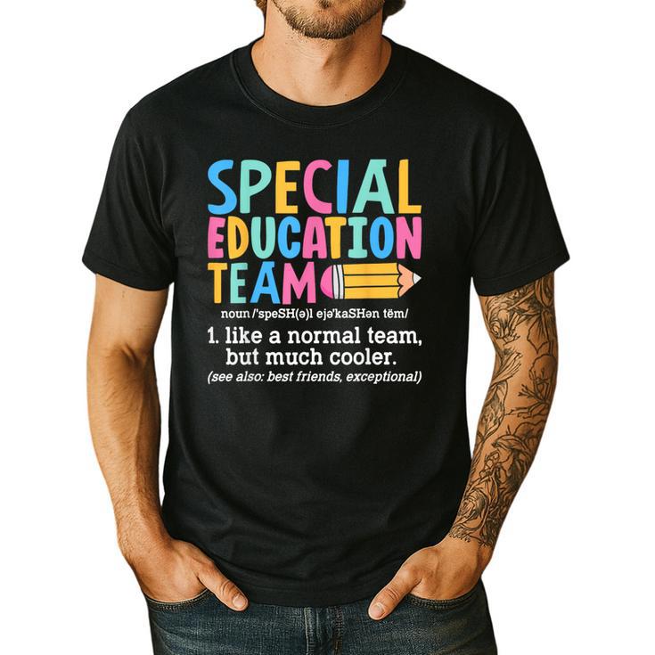 Special Education Team Definition Retro Ed Team Crew Teacher Men's Casual T-Shirt