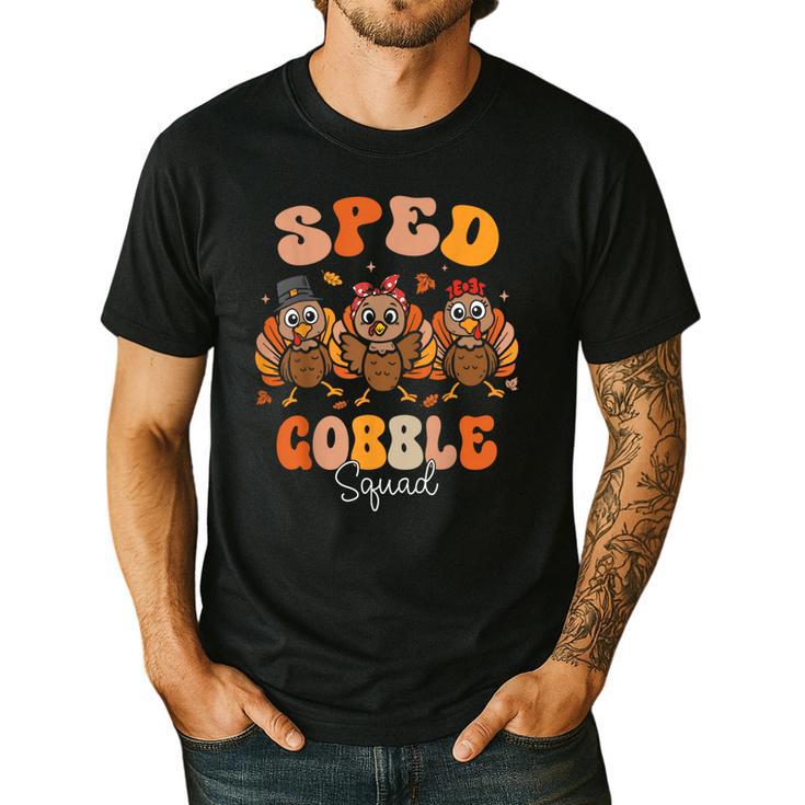 Sped Teacher Gobble Squad Thanksgiving Special Education Men's Casual T-Shirt