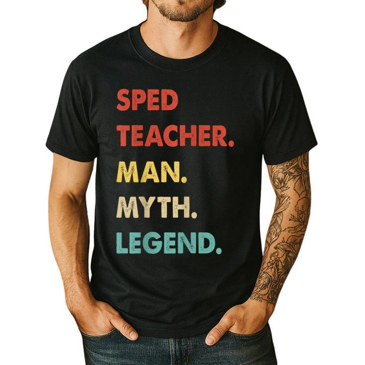 Sped Teacher Man Myth Legend Men's Casual T-Shirt