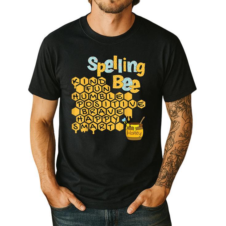 Spelling Bee Kind Positive Kindness Women Teacher Men's Casual T-Shirt