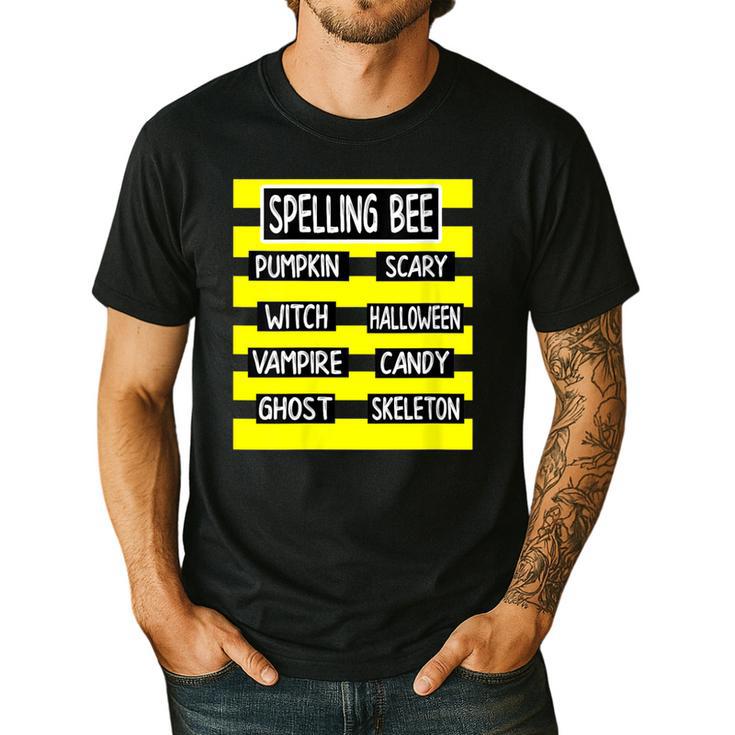 Spelling Bee Pun Halloween Costume For Teachers Men's Casual T-Shirt