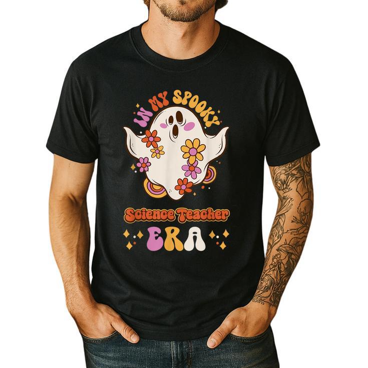 In My Spooky Science Teacher Era Occupational Haunts Men's Casual T-Shirt