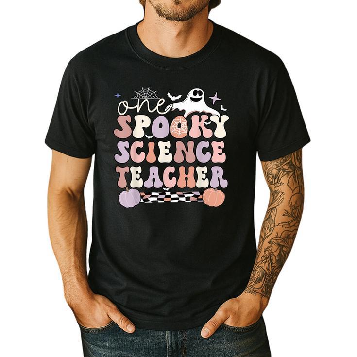 Spooky Science Teacher Halloween Science Teaching For Men Women Men's Casual T-Shirt
