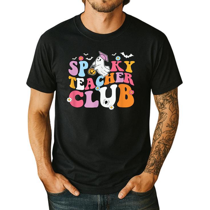 Spooky Teacher Club Halloween Men's Casual T-Shirt