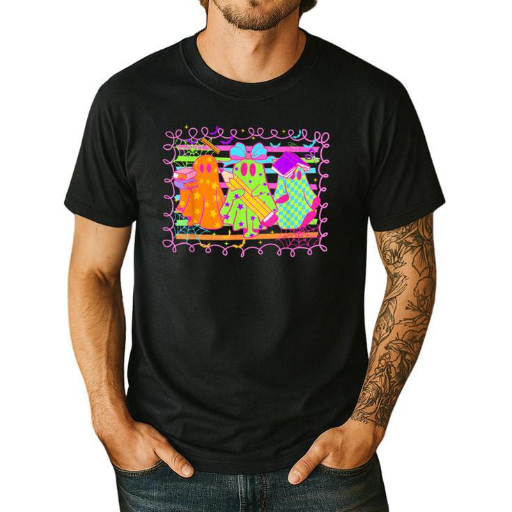 Spooky Teacher Halloween Ghost Fall Autumn Season Women Men's Casual T-Shirt Spooky Teacher Halloween Ghost Fall Autumn Season Women Men's Casual T-Shirt