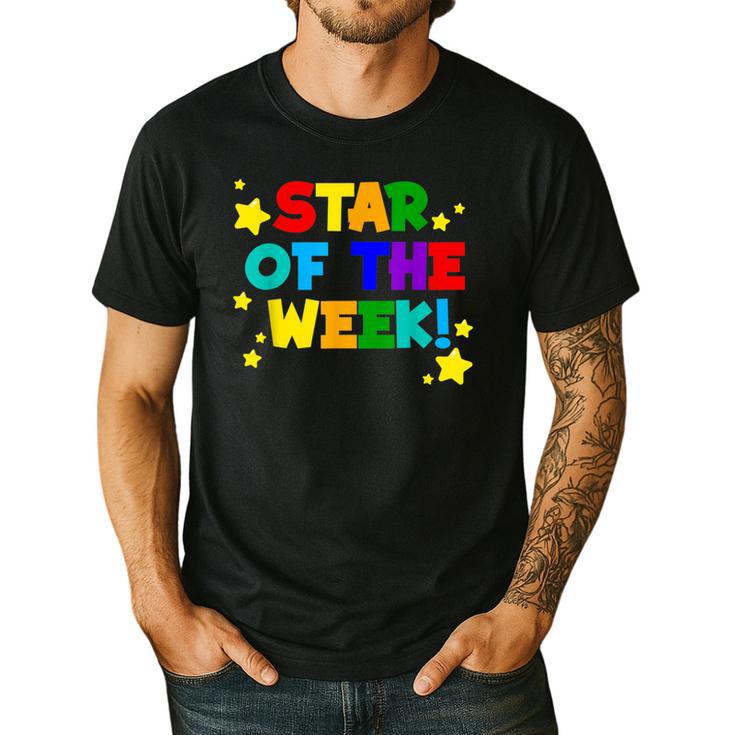 Star Of The Week Cheerful Recognition Student Teachers Class Men Women Kids Men's Casual T-Shirt