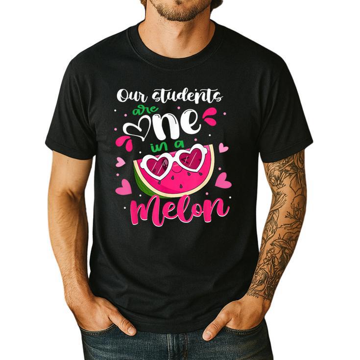 Our Students Are One In A Melon Teacher Watermelon Summer Men's Casual T-Shirt