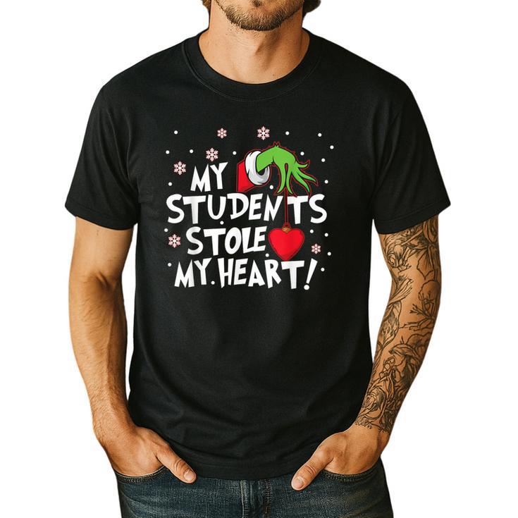 My Students Stole My Heart School Teacher Christmas Men Women Kids Men's Casual T-Shirt