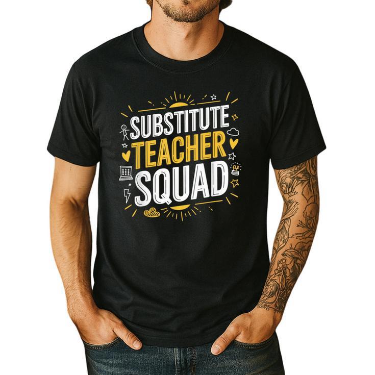 Substitute Teacher Squad Sub Teacher Substitute Teaching Men's Casual T-Shirt