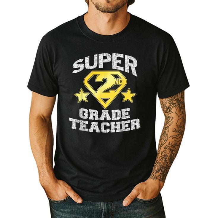 Super 2nd Grade Teacher Hero Men's Casual T-Shirt