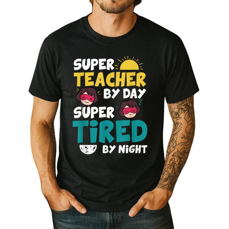Super Hero Teacher Superheroes Men's Casual T-Shirt