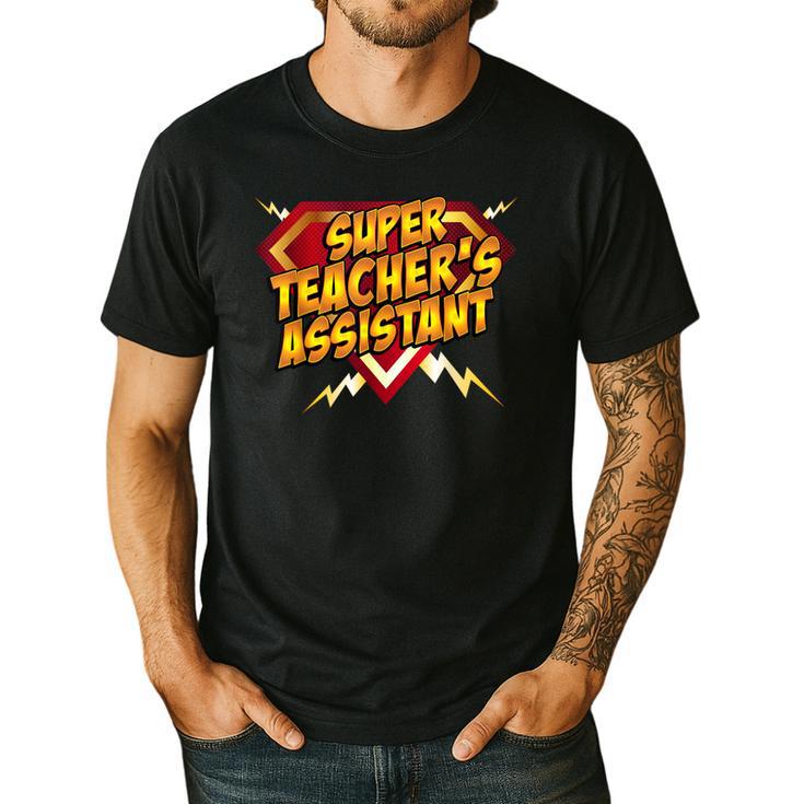 Super Teacher's Assistant Educational Superhero Men's Casual T-Shirt