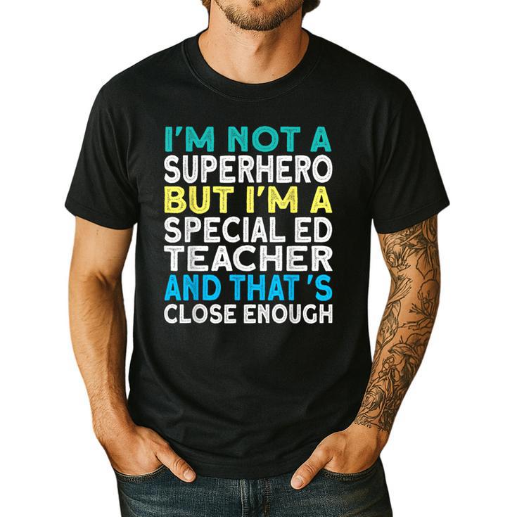 Superhero & Special Education Teacher Men Women Men's Casual T-Shirt