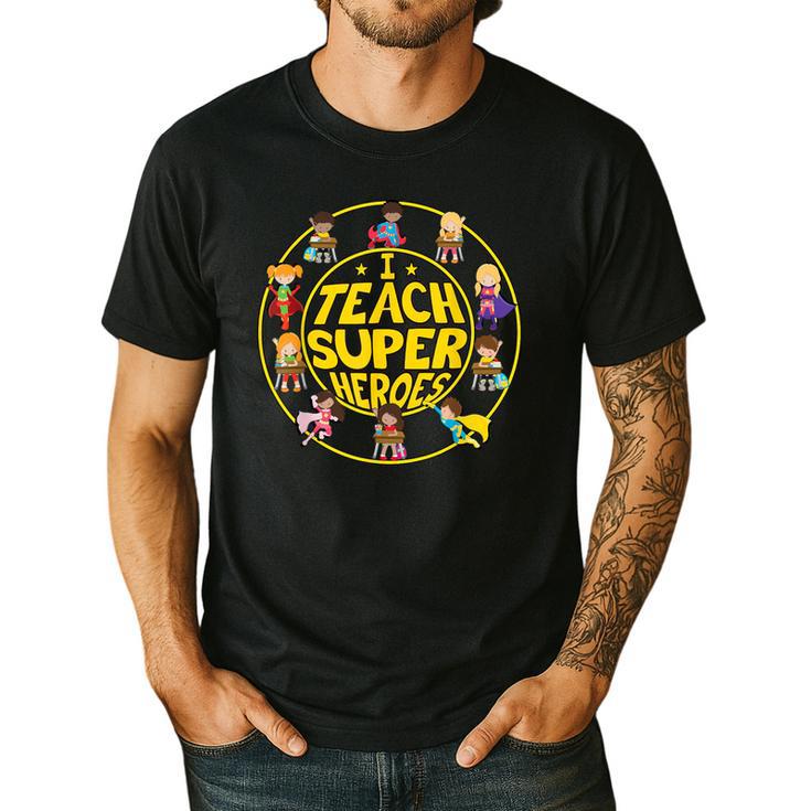 Superhero Teacher I Teach Super Heroes Men's Casual T-Shirt