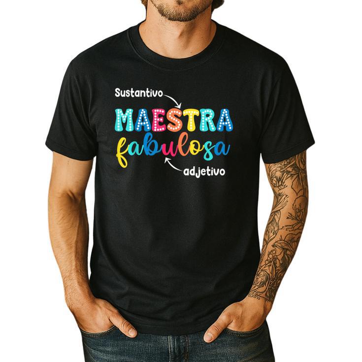 Sustantivo Maestra Fabulosa Adjetivo Spanish Teacher Men's Casual T-Shirt