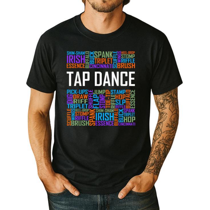 Tap Dance Words Lover Tap Dancer Dancing Teacher Men's Casual T-Shirt