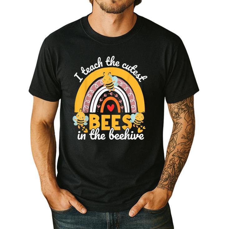 I Teach The Cutest Bees In The Beehive Teachers Day Men's Casual T-Shirt