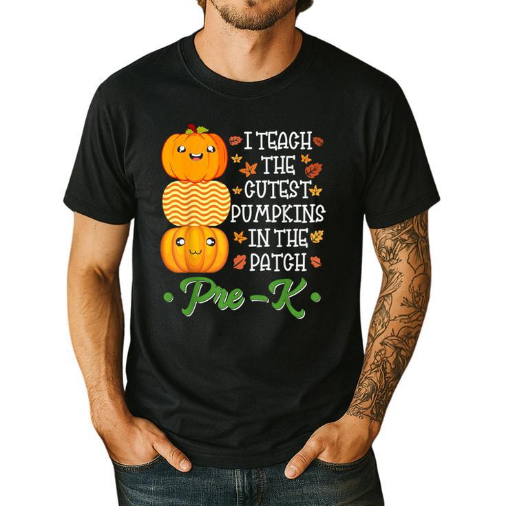 I Teach Cutest Pumpkins In Patch Thanksgiving Teacher Pre-K For Men Women Men's Casual T-Shirt
