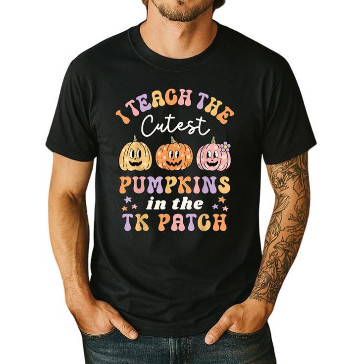 I Teach The Cutest Pumpkins In The TK Patch TK Teacher Fall Men's Casual T-Shirt
