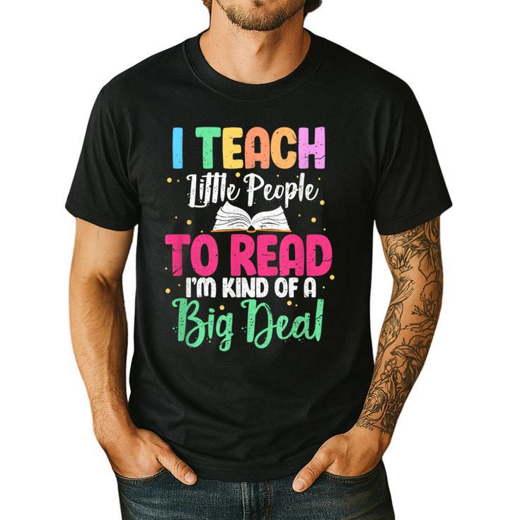 I Teach Little People To Read Reading Teacher For Men Women Girls Kids Men's Casual T-Shirt