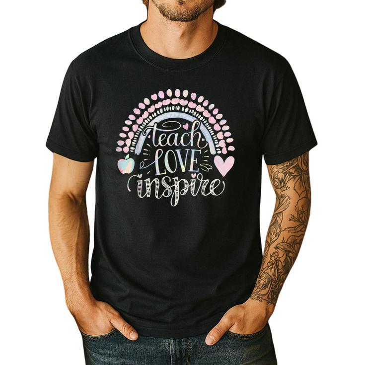 Teach Love Inspire Teacher Men's Casual T-Shirt