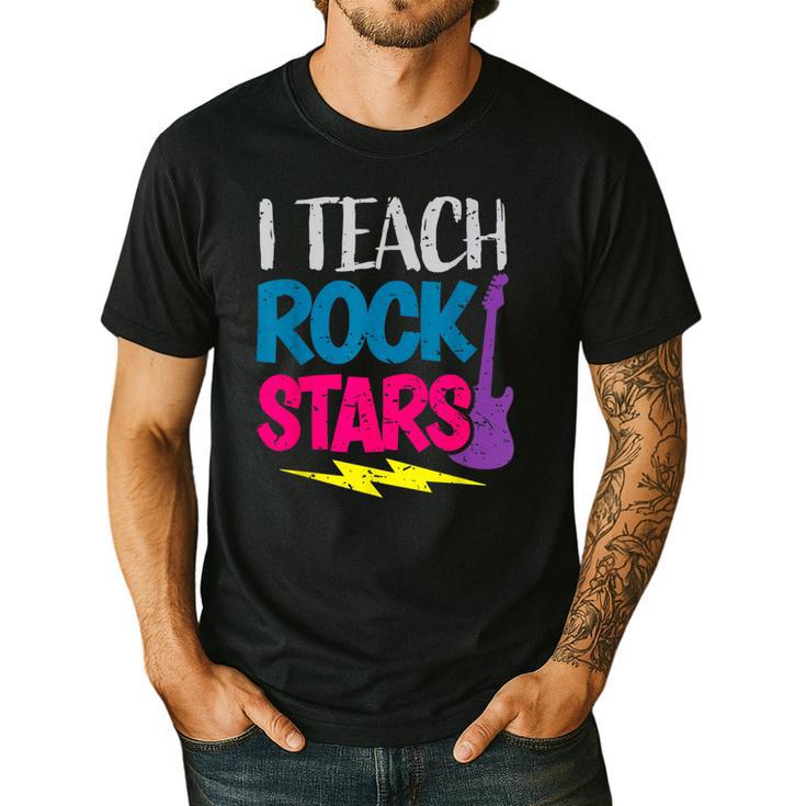 I Teach Rockstars Tee Orchestra Music Teacher Back To School Men's Casual T-Shirt