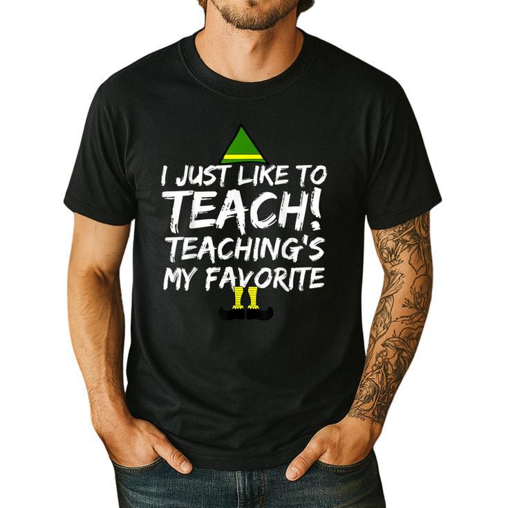 Teacher Christmas Teaching Is My Favorite Men's Casual T-Shirt Teacher Christmas Teaching Is My Favorite Men's Casual T-Shirt