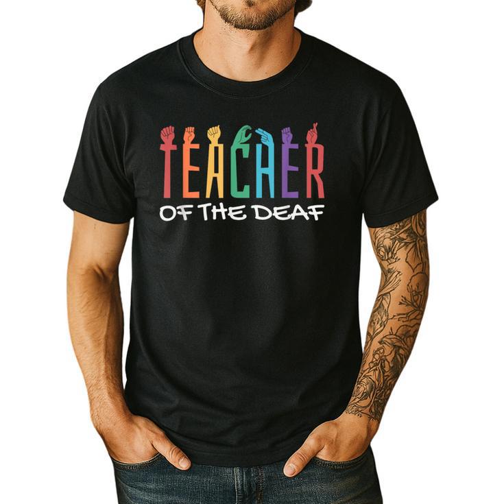 Teacher Of The Deaf ASL Teacher & Deaf Awareness Men's Casual T-Shirt