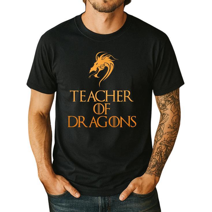 Teacher Of Dragons For Teachers Top Tee T-Shirt Men's Casual T-Shirt